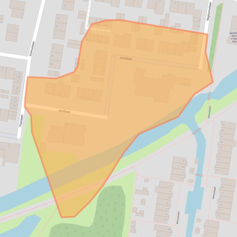 Kaart van postcodegebied 3318EB.