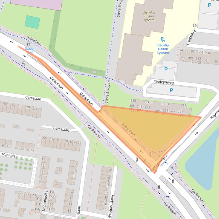 Kaart van postcodegebied 3318EG.