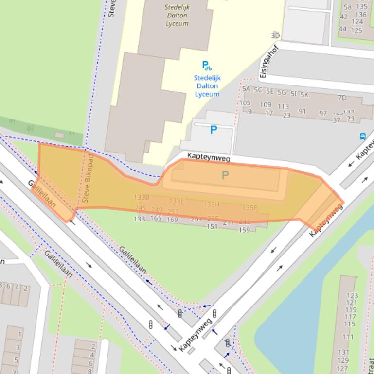 Kaart van postcodegebied 3318EJ.