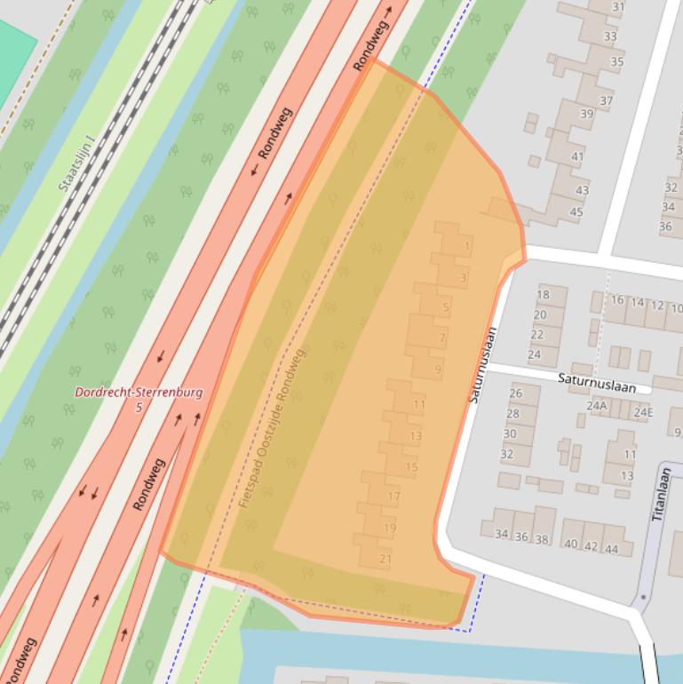 Kaart van postcodegebied 3318ER.