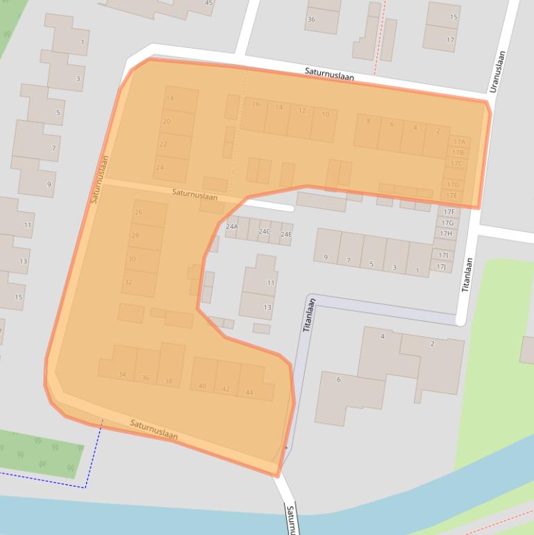 Kaart van postcodegebied 3318ES.