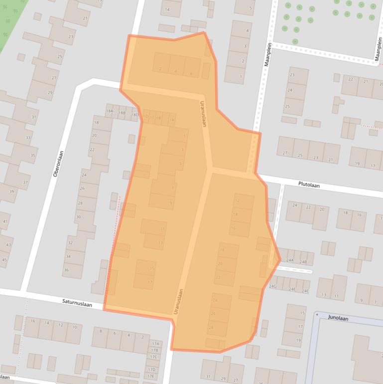 Kaart van postcodegebied 3318EV.