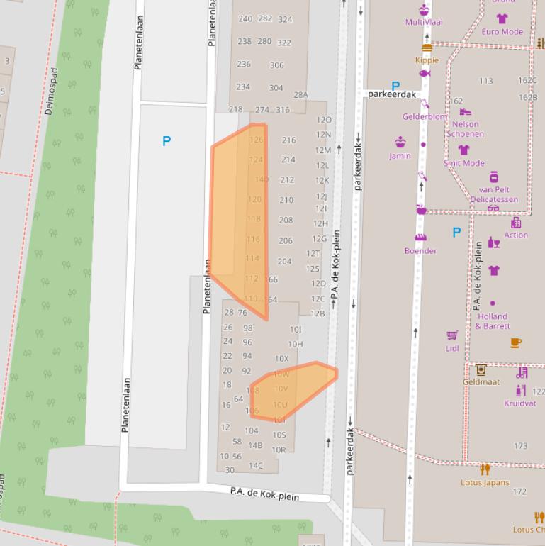 Kaart van postcodegebied 3318JL.