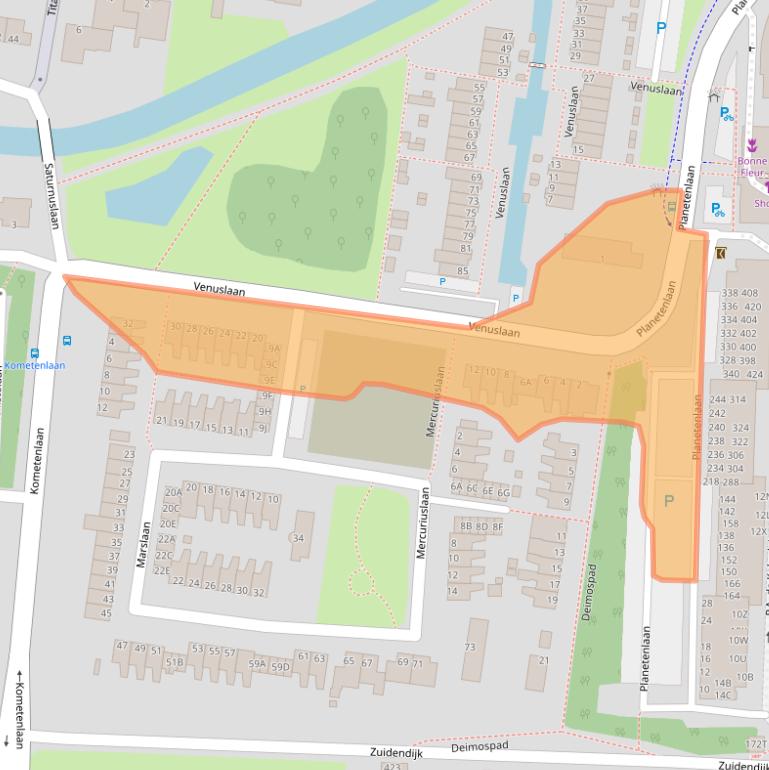 Kaart van postcodegebied 3318JX.
