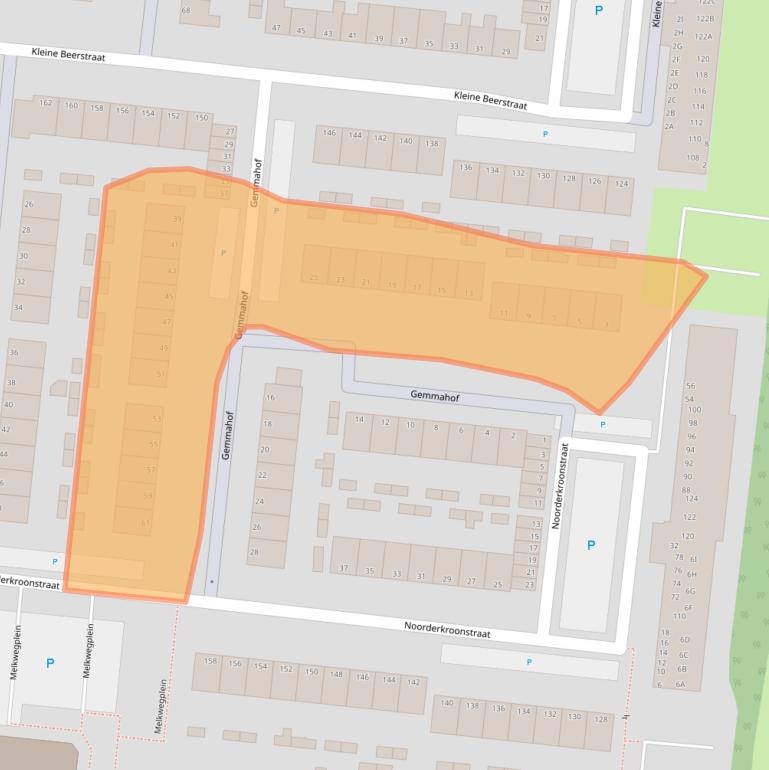 Kaart van postcodegebied 3318RB.