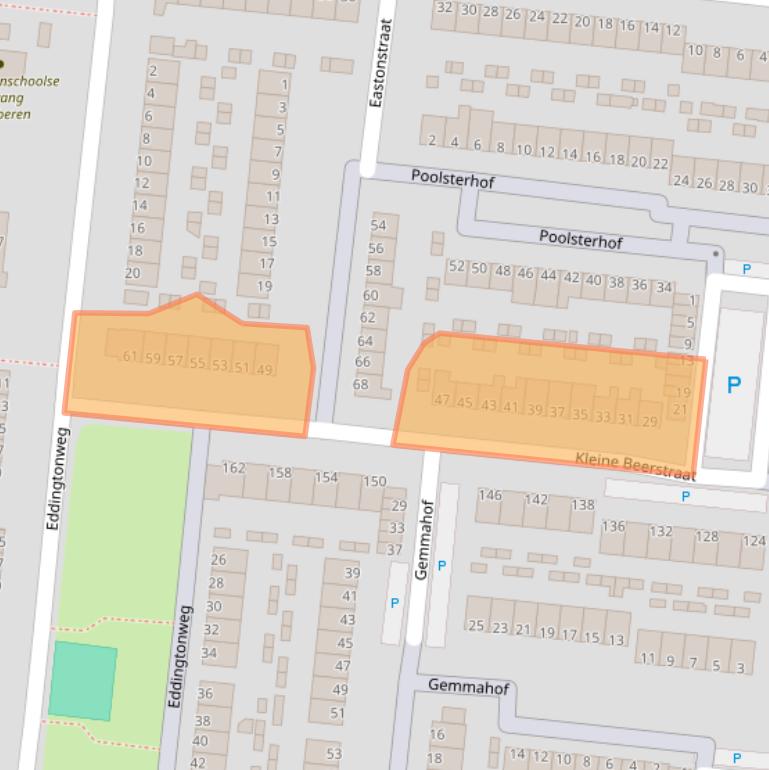 Kaart van postcodegebied 3318RD.