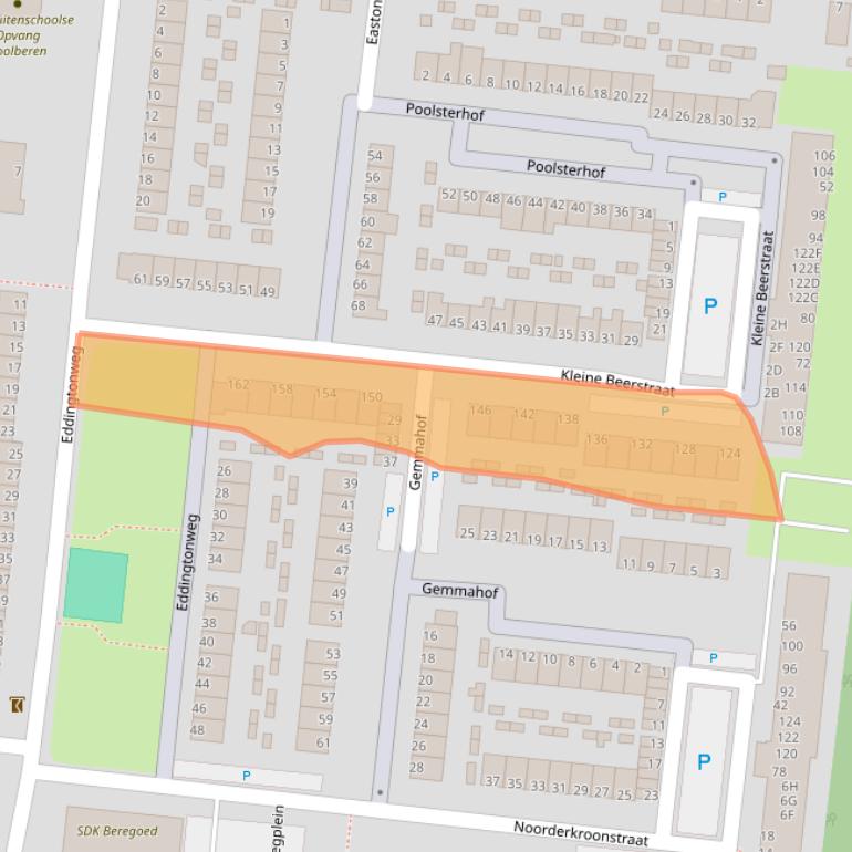 Kaart van postcodegebied 3318RJ.