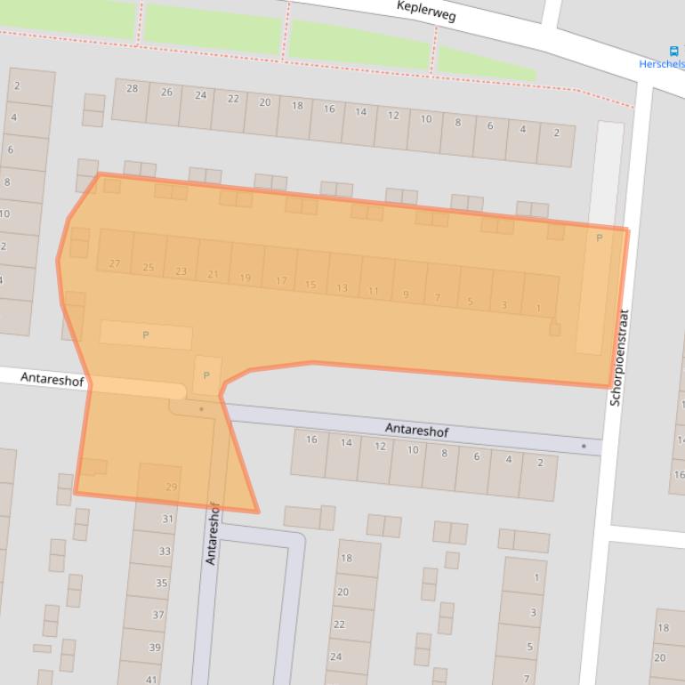 Kaart van postcodegebied 3318TA.