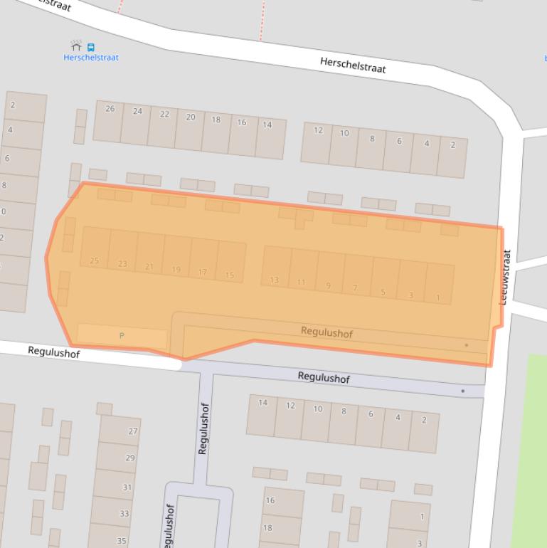 Kaart van postcodegebied 3318TJ.