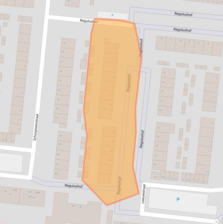 Kaart van postcodegebied 3318TK.