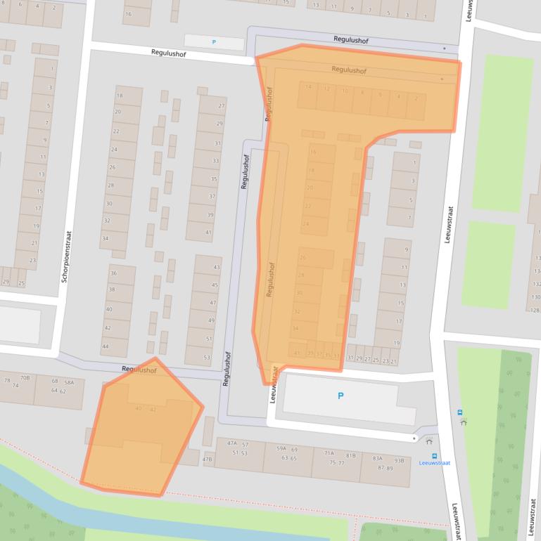 Kaart van postcodegebied 3318TL.