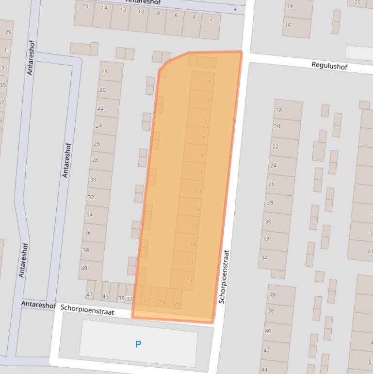 Kaart van postcodegebied 3318TM.
