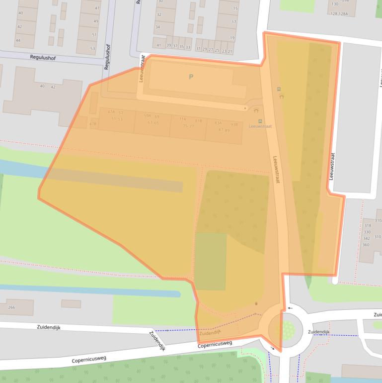 Kaart van postcodegebied 3318VC.
