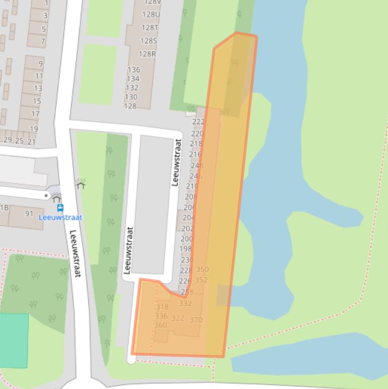 Kaart van postcodegebied 3318VL.