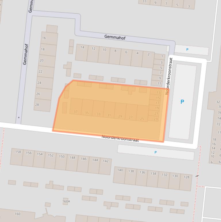 Kaart van postcodegebied 3318VN.