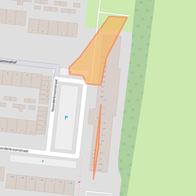 Kaart van postcodegebied 3318VR.