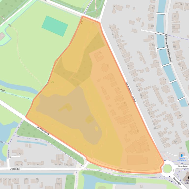 Kaart van postcodegebied 3319AB.