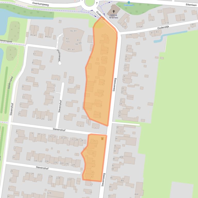 Kaart van postcodegebied 3319AH.