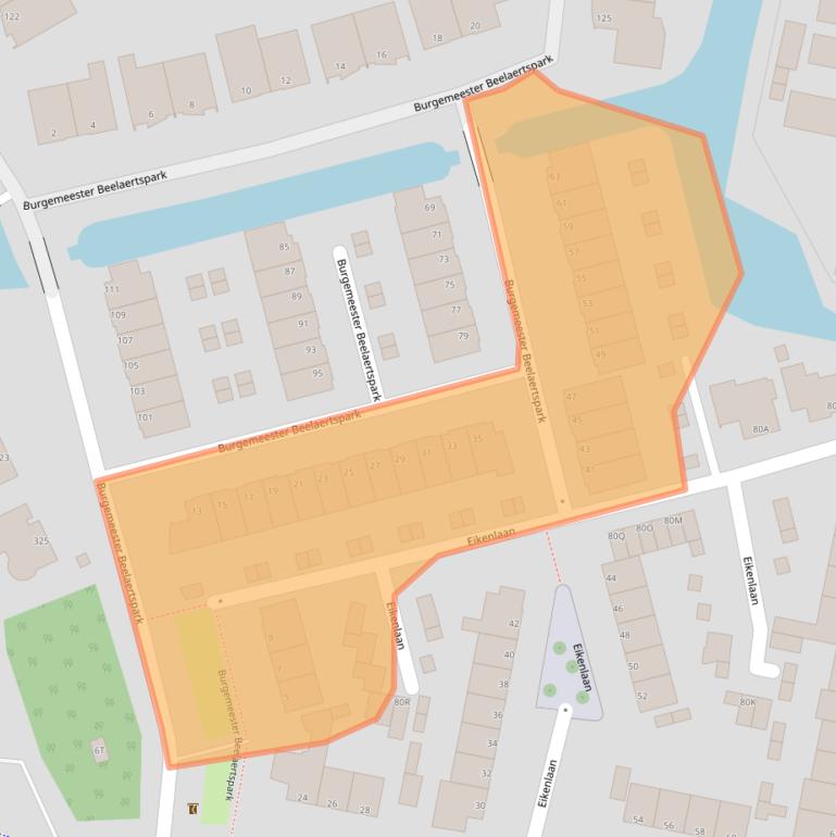 Kaart van postcodegebied 3319AM.