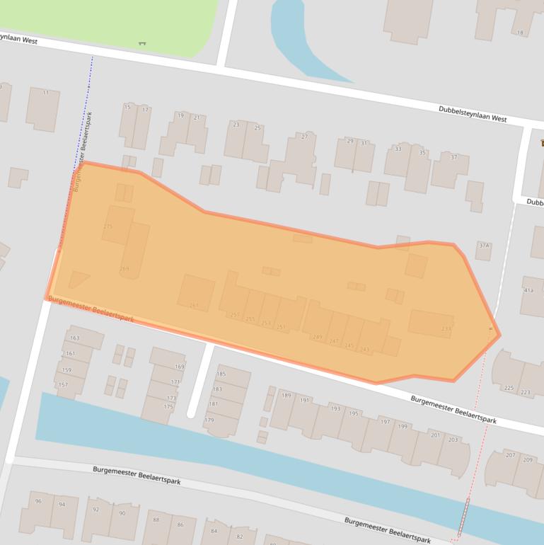 Kaart van postcodegebied 3319AS.