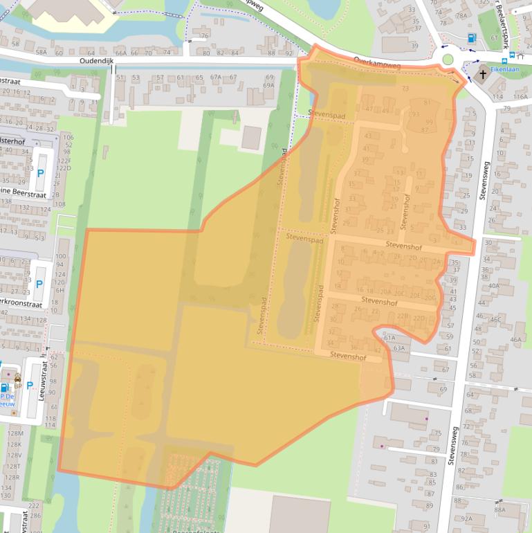 Kaart van postcodegebied 3319AX.