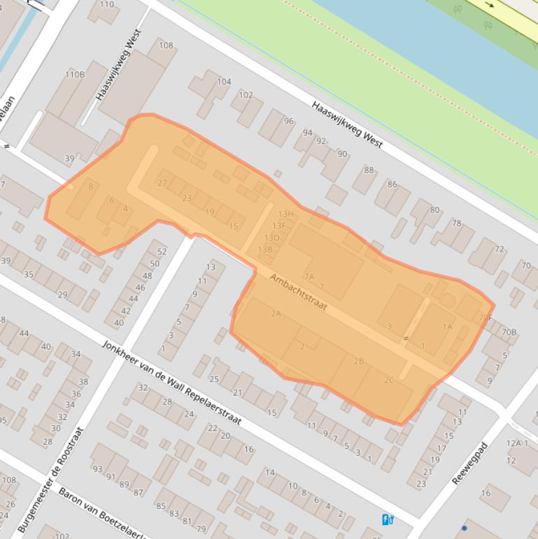 Kaart van postcodegebied 3319CA.