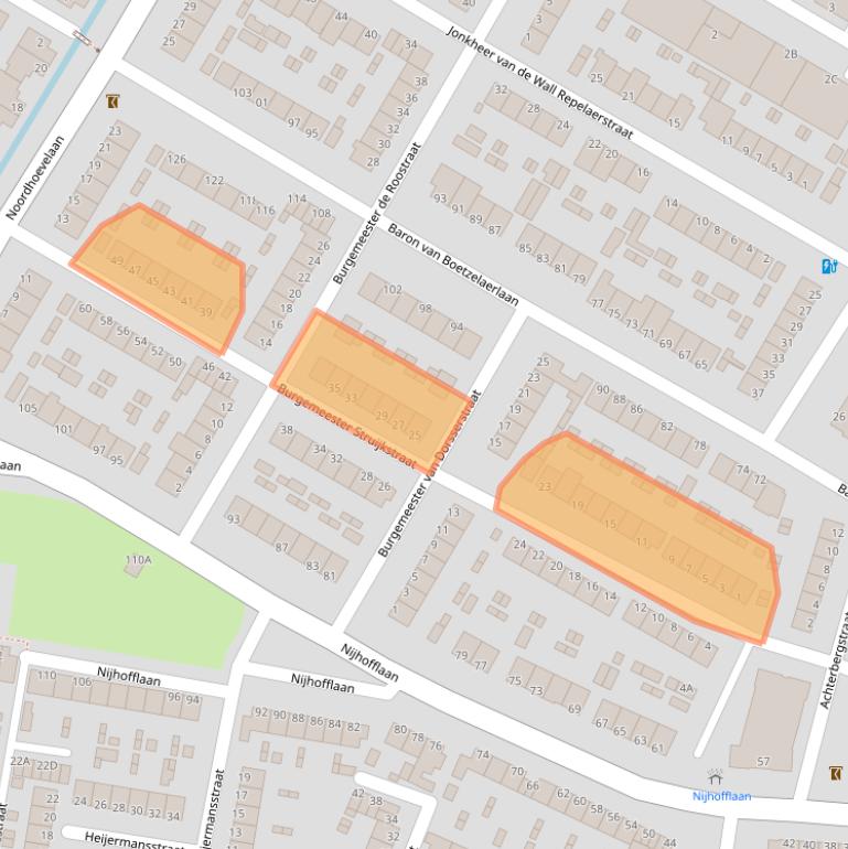 Kaart van postcodegebied 3319CD.