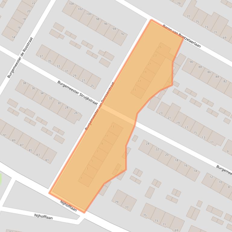 Kaart van postcodegebied 3319CG.