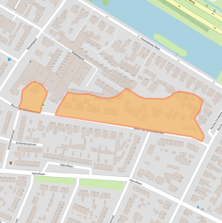 Kaart van postcodegebied 3319CK.