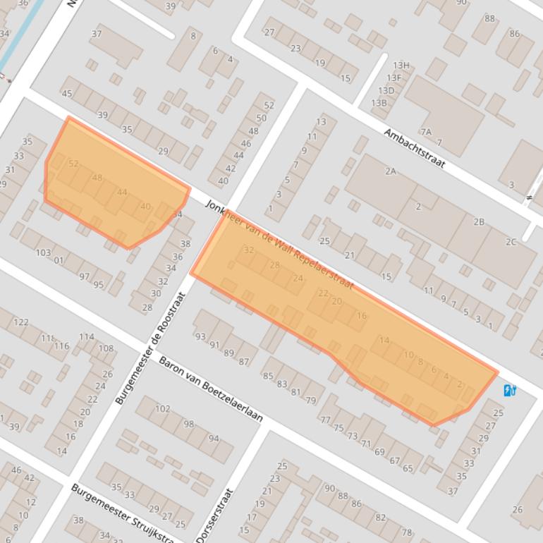 Kaart van postcodegebied 3319CR.