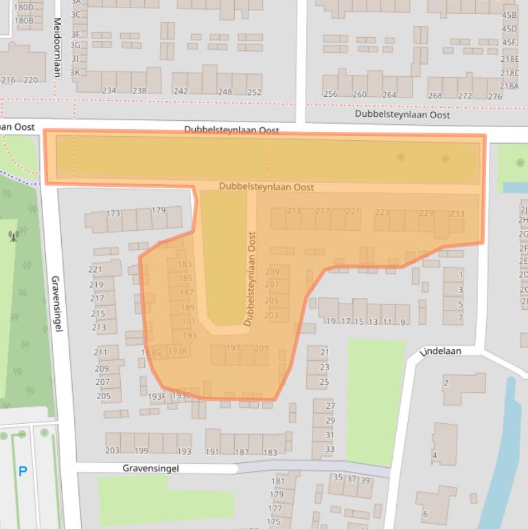 Kaart van postcodegebied 3319ED.