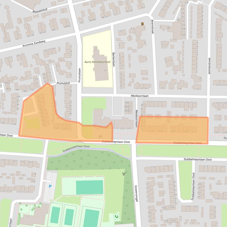 Kaart van postcodegebied 3319EG.