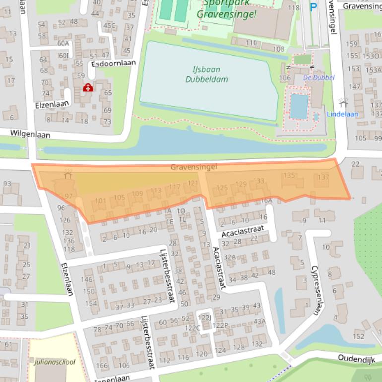 Kaart van postcodegebied 3319ES.