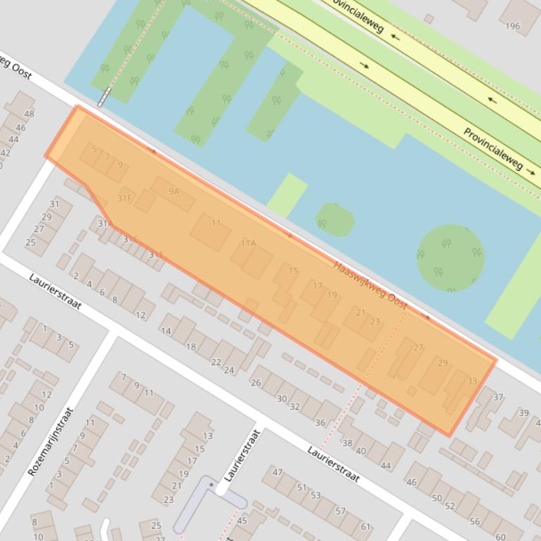 Kaart van postcodegebied 3319GA.