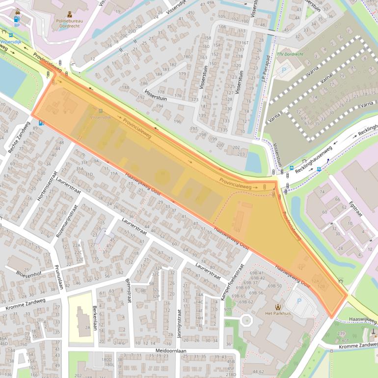 Kaart van postcodegebied 3319GC.