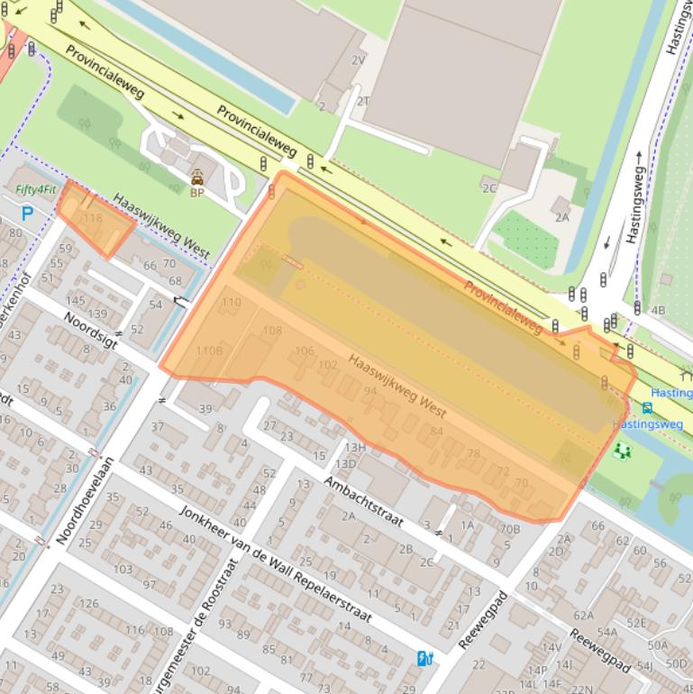 Kaart van postcodegebied 3319GE.