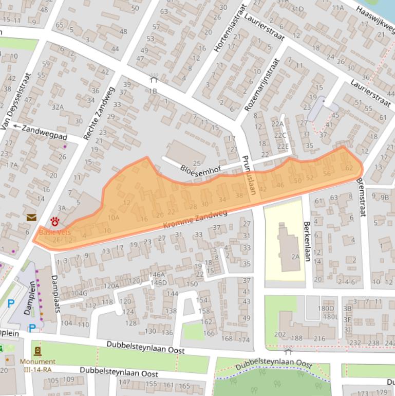 Kaart van postcodegebied 3319GH.