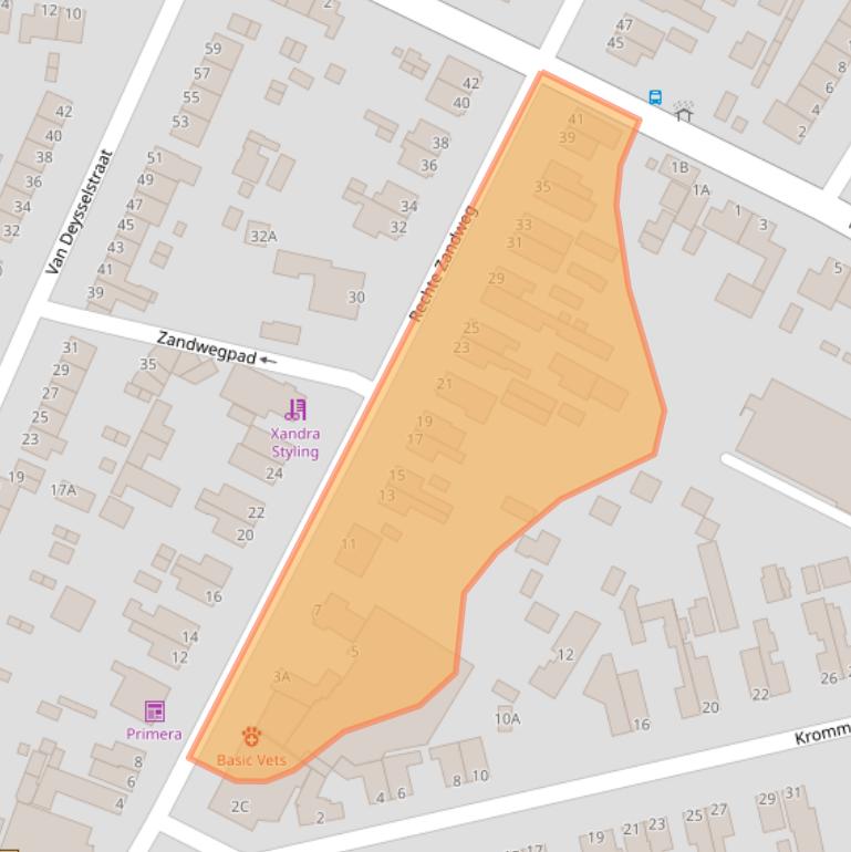 Kaart van postcodegebied 3319GN.