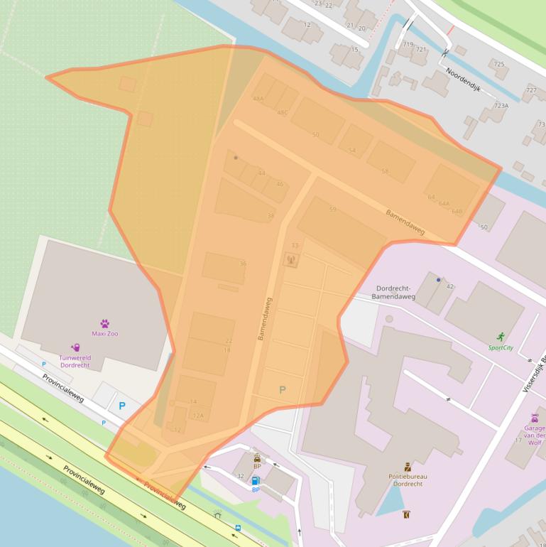 Kaart van postcodegebied 3319GS.