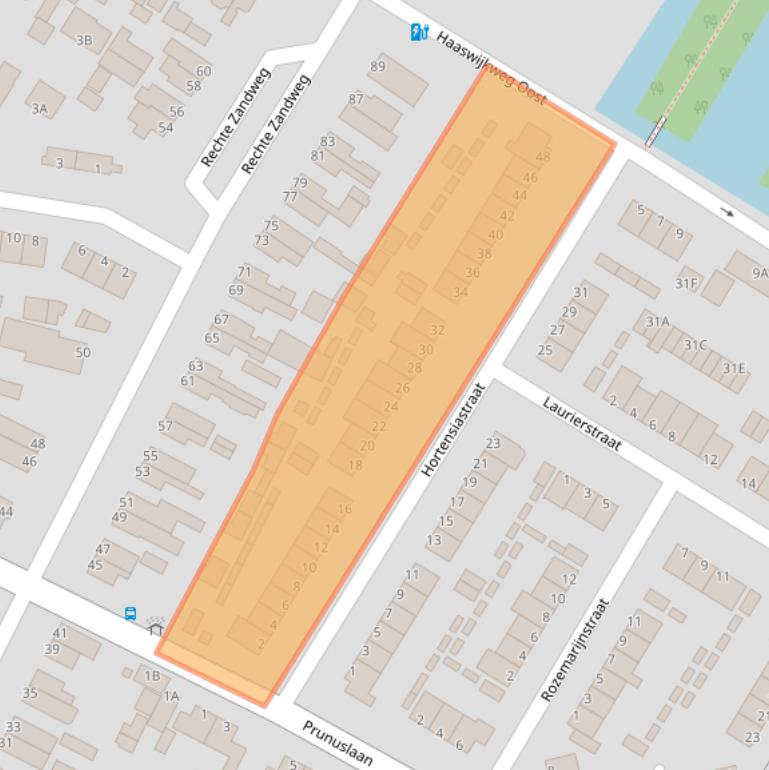 Kaart van postcodegebied 3319HE.