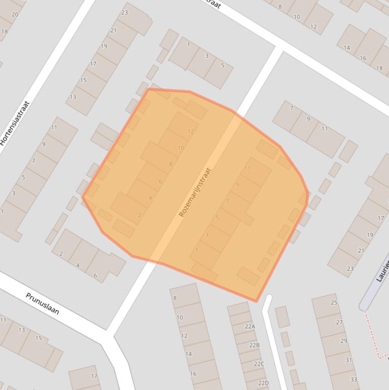 Kaart van postcodegebied 3319HV.