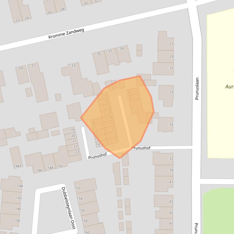 Kaart van postcodegebied 3319HW.