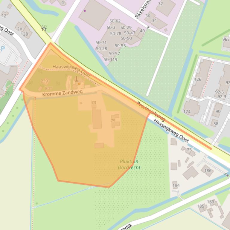 Kaart van postcodegebied 3319LC.