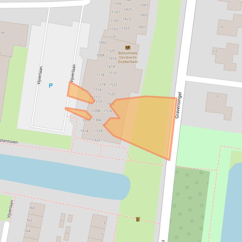 Kaart van postcodegebied 3319PS.