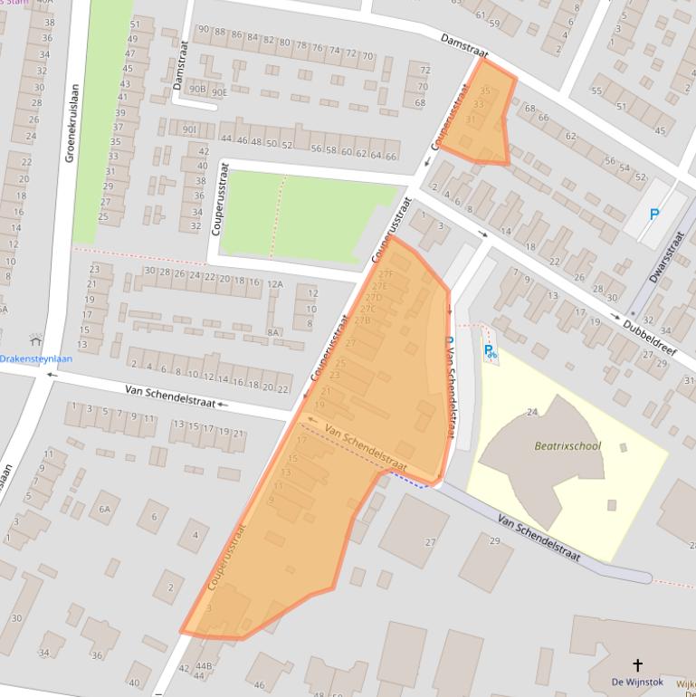 Kaart van postcodegebied 3319RB.