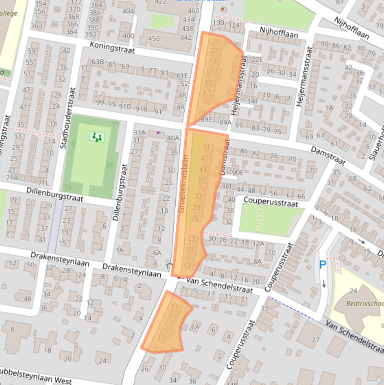 Kaart van postcodegebied 3319RH.