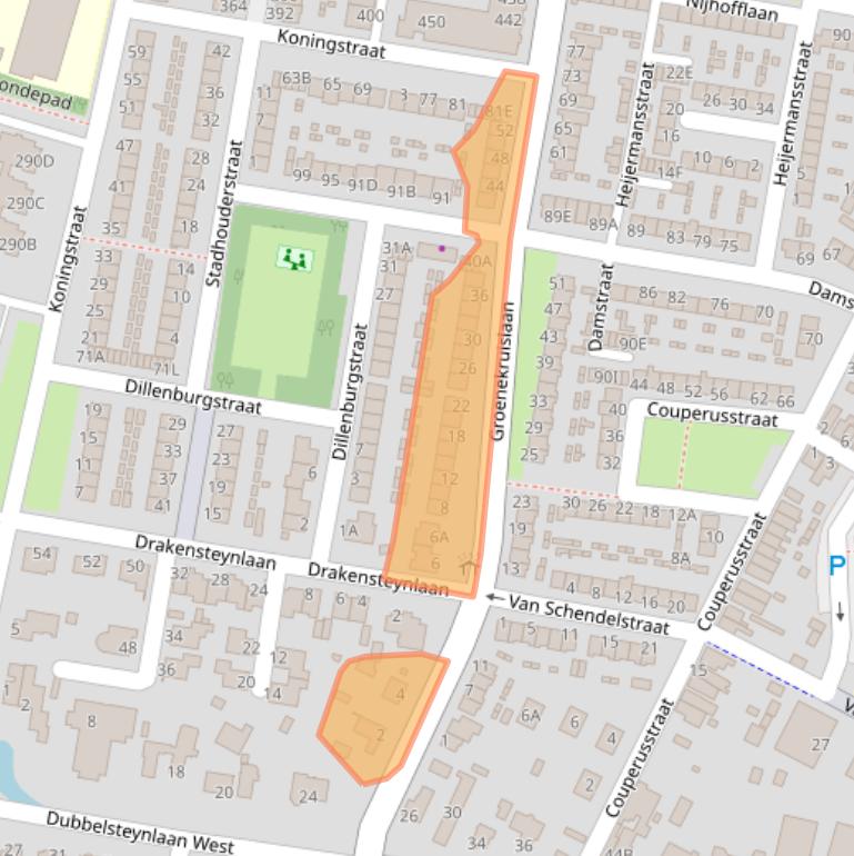 Kaart van postcodegebied 3319RJ.