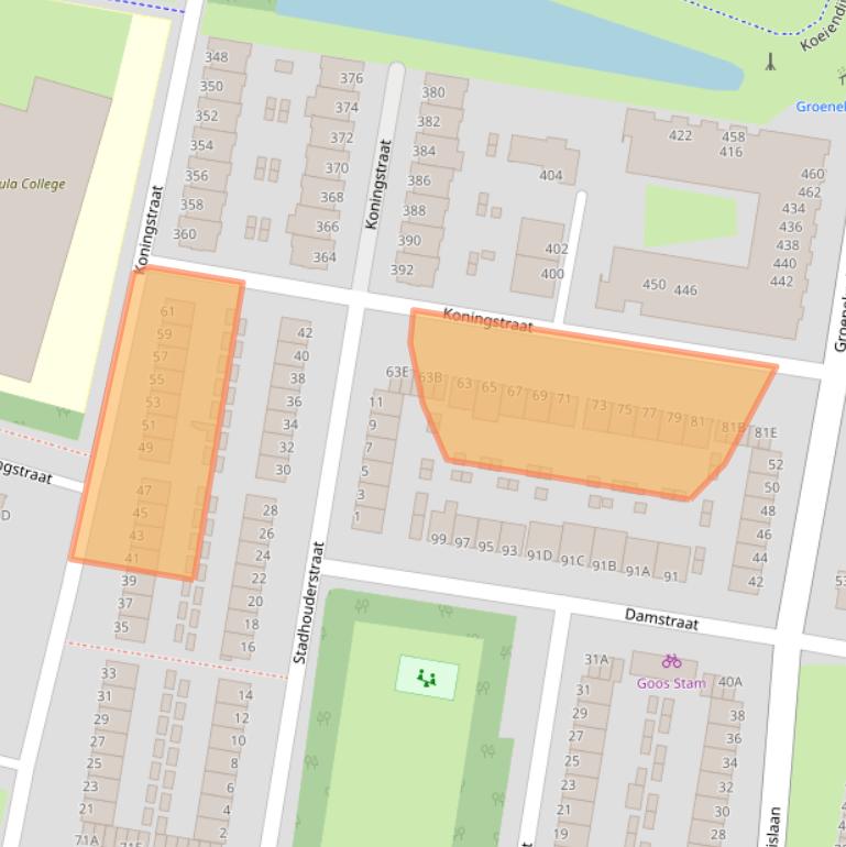 Kaart van postcodegebied 3319RL.