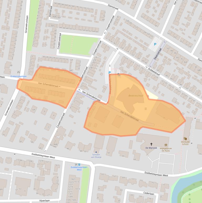 Kaart van postcodegebied 3319RN.