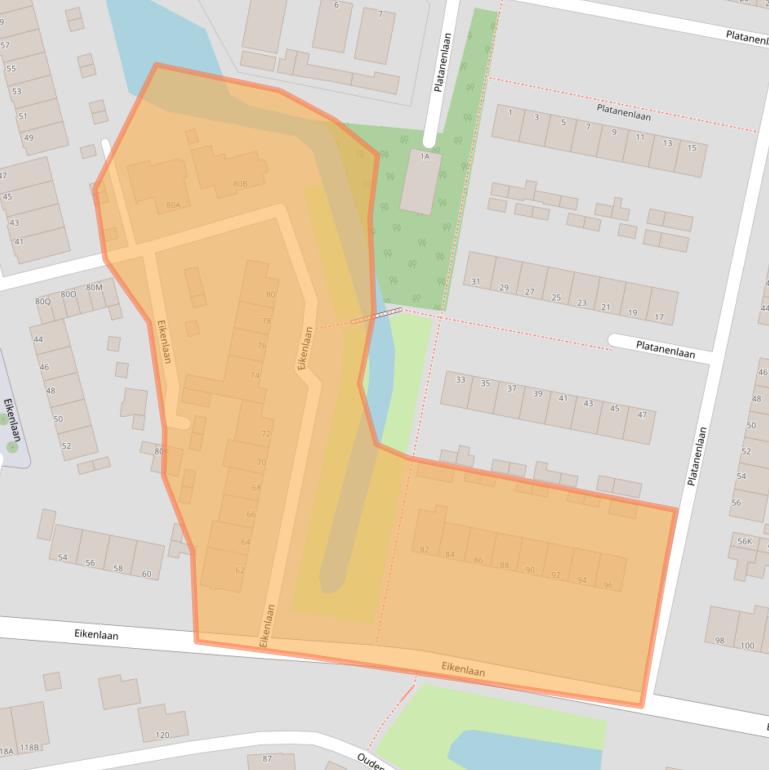 Kaart van postcodegebied 3319SE.